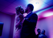 a bride and groom dancing