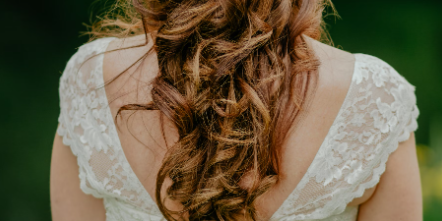 A bride wearing a beautiful wedding gown in San Diego.