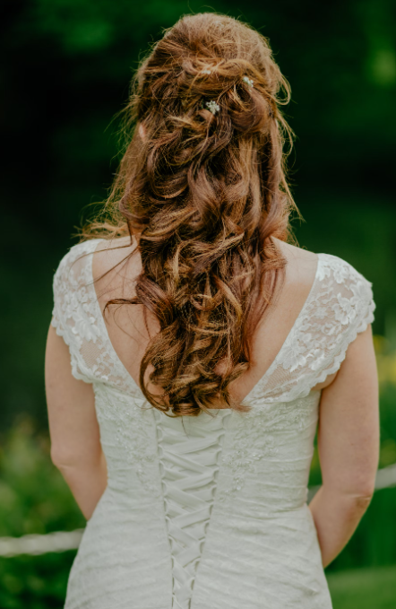 A bride wearing a beautiful wedding gown in San Diego.